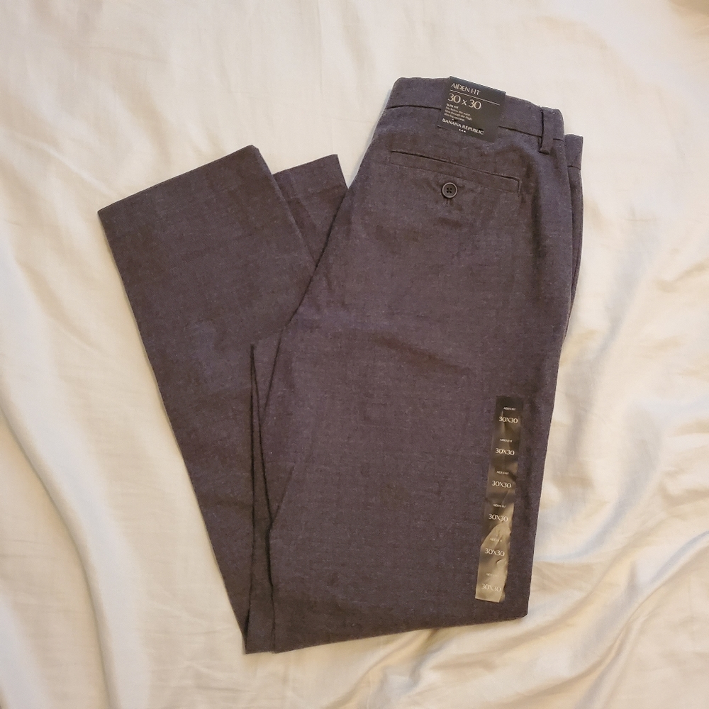 NWT 30X30 Aiden Fit Charcoal Dress Pants